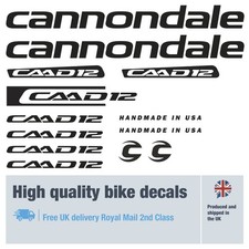 Cannondale CAAD 12 set decalcomanie adesivi bici, 5+ anni qualità esterna (confezione 28)