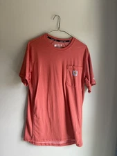 Carhartt T-Shirt Men's Small Dark Orange Force Pocket Relaxed Fit