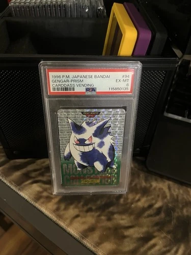 PSA 6 Gengar Pokemon 1996 Prism Bandai Carddass Vending Green Japanese 94