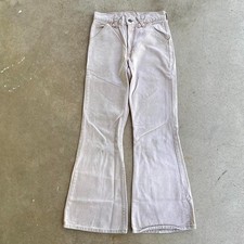 Vintage 1970s LEVI  S Bell Bottom Flared pants 24x30 slanted pockets hippy