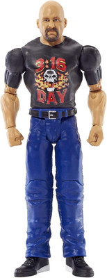 WWE Basic Action Figure, Stone Cold Steve Austin, Posable 6-Inch Collectible for