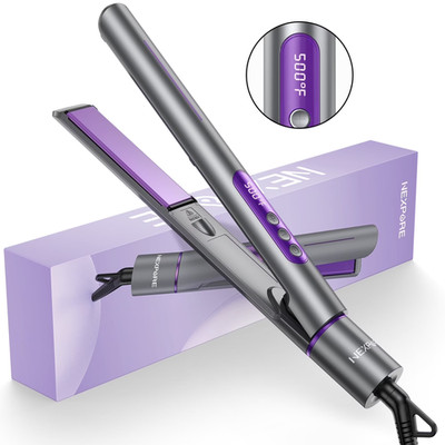 New Upgrade Ionic Flat Iron , Fast Heating Professional Salon 2-In-1 Ceramic Hai