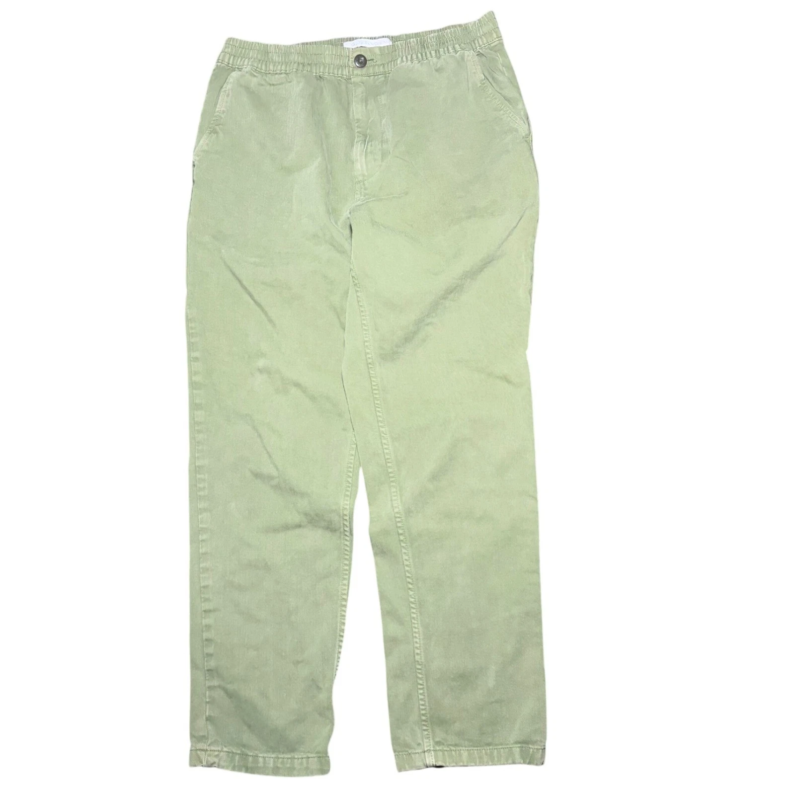 Outerknown Pants Men's Medium Organic Cotton Elastic Waist Green