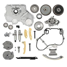 Labwork Timing Chain Kit VCT Selenoid Actuator Oil & Water Pump For GM Ecotec
