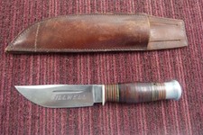 VERY RARE WADE AND BUTCHER GILLWELL FIXED BLADE KNIFE AND SHEATH MFG 1920 TO 30s