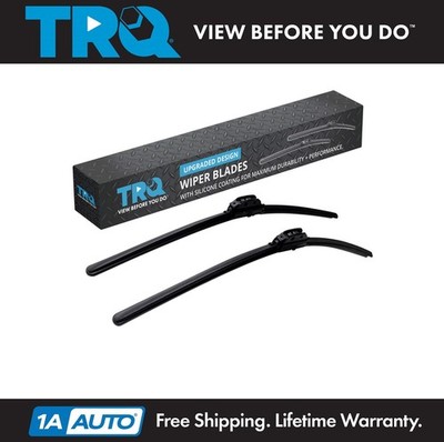 TRQ Windshield Wiper Blades 20 & 22 Inch Silicone Coated & Water Repellent Wiper