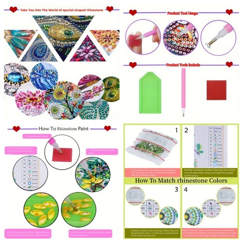 6 Pieces Set Handmade Placemats Including Stand Insulating Mat Table Setting - Picture 2 of 6