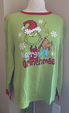 Dr. Seuss The Grinch Christmas Merry Grinchmas Long Sleeve Pajama Top Small