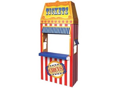 3-D Carnival Ticket Booth Circus Prop Clown Vintage Halloween Party Decor Photo