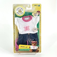 Build-A-Bear DRESS ME Denim Butterfly Shorts set New Fits 7  Mini Plush