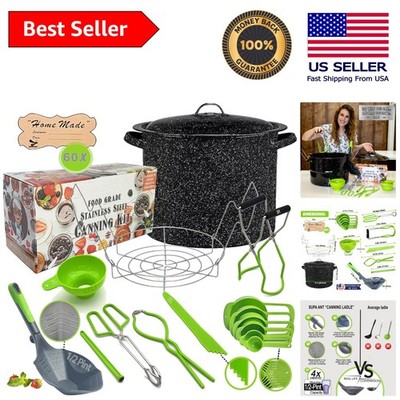 All-in-One Canning Supplies: Lightweight Water Bath Pot with Essential Tools Set