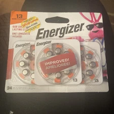 Energizer Hearing Aid Batteries Size 13 - Orange Tab - 24 Pack - az13dp-24