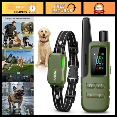 4500FT Dog Training Shock Collar with Remote, Waterproof eCollar, 4 Modes, Recha