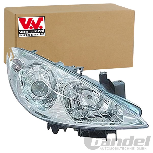 VAN Wezel H7/H1 Scheinwerfer Rechts Passend FüR Peugeot 307 | 4041962-image