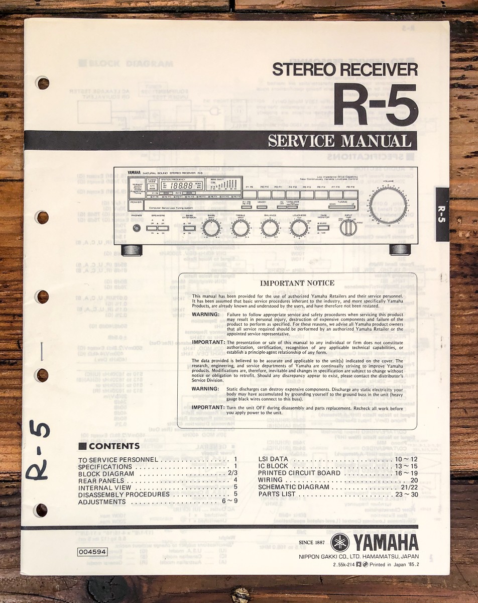 Yamaha R-5 vintage audio equipment - eBay listing photo 1