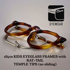 Vintage CHILDREN  S ACETATE Eyeglass Frames-COIL TEMPLE TIPS prevents slippage
