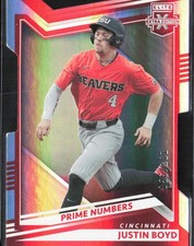 2022 Panini Elite Extra Edition #73 Justin Boyd Prime Numbers A Die Cut #/101