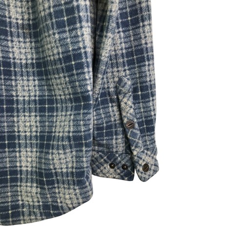 Camisa informal de franela con botones O'neill para niños talla L azul pizarra botones a presión a cuadros - Imagen 5 de 9