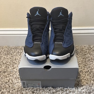 Jordan Air Jordan 13 Retro Flint Navy Blue White High Top Sneaker 414571-404