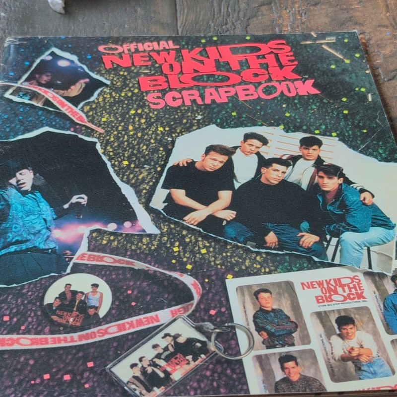 Vintage Original 1990 Official New Kids on The Block Scrapbook Golden Book