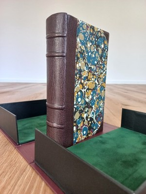 Handeinband Geographie USA   1822   Gefütterte Buckramleinen-Kassette | Leder