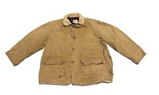 Vintage 50s Duck Canvas Hunting Jacket L Corduroy Collar Flannel Lined TRIGG