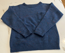 Pendleton 100 Virgin Wool Blue Speck Knit Sweater Pullover Sz S U.S.A. READ