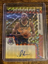 2021-22 Mosaic Isaiah Jackson Rookie Auto Choice Fusion Red and Yellow #RAM-IJS