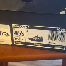 adidas Runfalcon 5 J Unisex Kids Running Sneaker Mesh Blue/Gray/Yellow 4.5