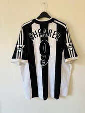 Original Newcastle United Football Shirt Adidas Men’s XL 2001/03 Shearer #9