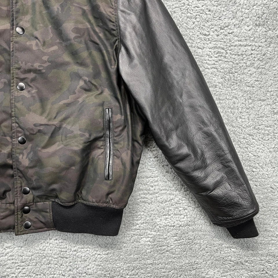 Chaqueta Cockpit EE. UU. Para Hombres XL Camuflada Cuero Bombardero CPT Piloto Civil Acolchada EE. UU. Foto 4 de 4