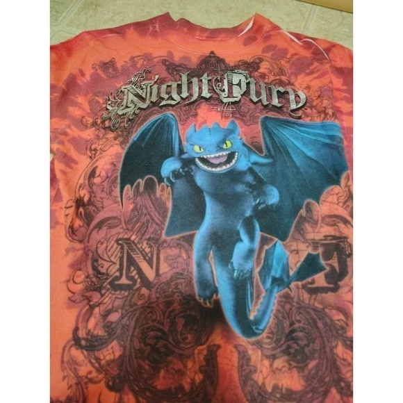 Camiseta vintage Y2K Cómo entrenar a tu dragón 2010 niños talla 6/7 Foto 2 de 4