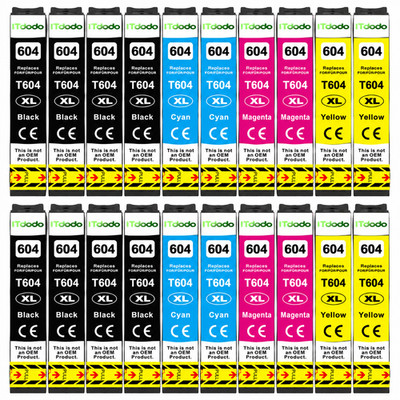 20x Patronen Für Epson XP-3200 2200 4200 2205 3205 4205 WF-2910 2930 2950 604 XL