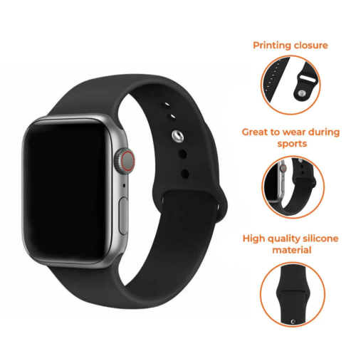 For Apple Watch SILICONE Sport iWatch Strap Band 38 40 42 44mm FOR SE 7 6 5 4 3 - Picture 6 of 13