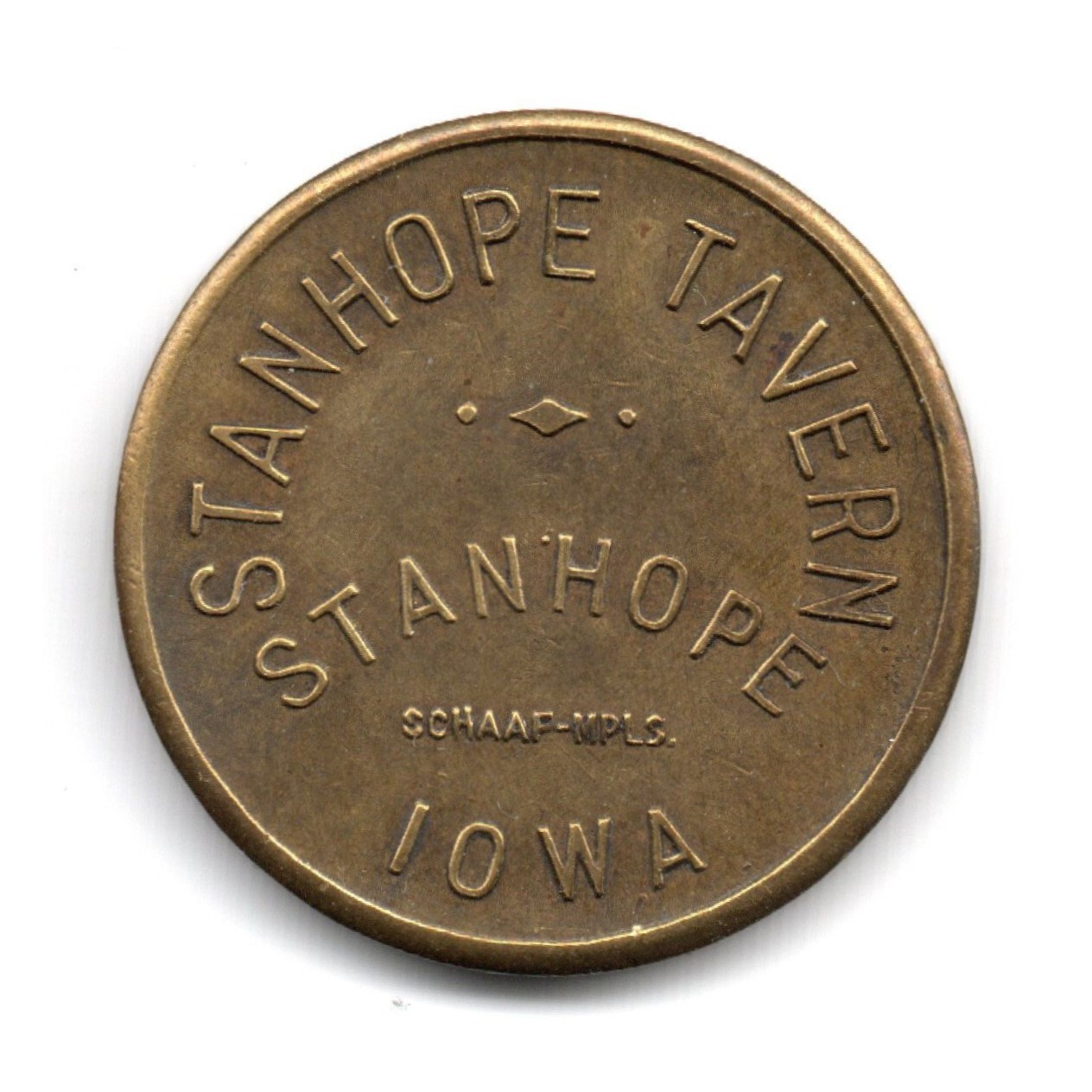 STANHOPE TAVERN • GOOD FOR 5¢ IN TRADE • STANHOPE, IOWA, IA. • TC
