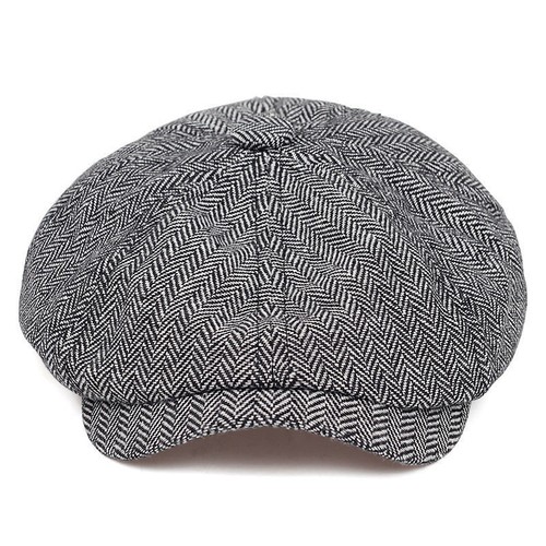 Retro Classic Octagonal Hat British Newsboy Hat Herringbone Mens Casual Beret - Bild 17 von 25