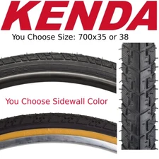 Kenda K830 700x35 or 700x38 700c Hybrid Bike Tire Black or Gumwall Path Street