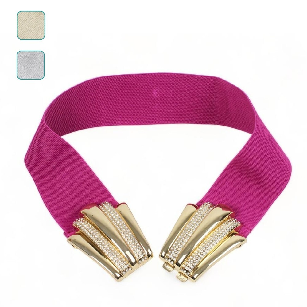 Cintura Elastica Da Donna Con Fiocco E Strass – Regolabile, Per Abiti, Jeans E Gonne, Nero - 4