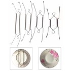 Adjustable Wire Plate Display Holder Contemporary Design Silver Finish