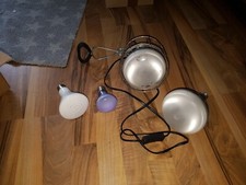 Wärmelampe Terrarium Klemmlampe E27  + 2 Osramdonnen Bestralung Reptilien Lampe