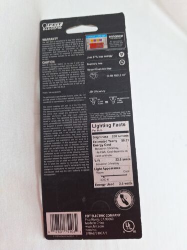 Feit Electric Bright White 12V 3000K 200 lumens MR16 GU5.3 LED Bulb 20W - Picture 5 of 7