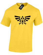 Image of CREST OF HYRULE MENS T SHIRT GAMER LINK GAMING LEGEND FAN S - 5XL