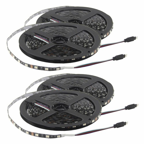 1M 5M 10M 20M LED Strip Light 5050 RGB 60LEDs/M Flexible Lamp PCB Black DC12V - Picture 5 of 15