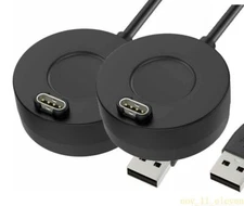 2 Pack For Various Garmin Forerunner Fenix USB Charging Data Cable Dock Charger