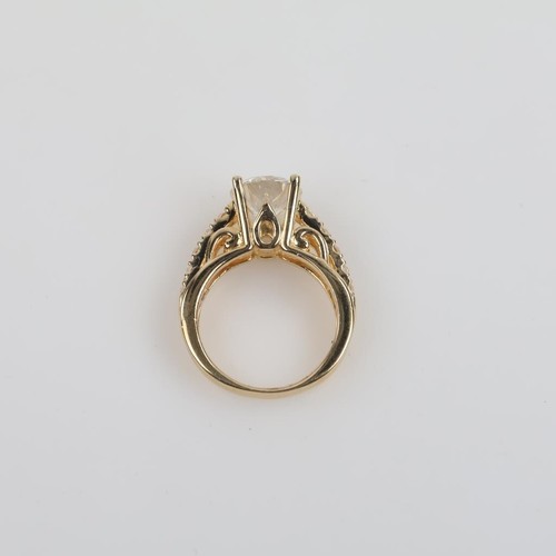 ENGAGEMENT RING! 2.5 Carat Moissanite Stone & Zircon Ring Gold Plated/Silver - 第 4/6 張圖片