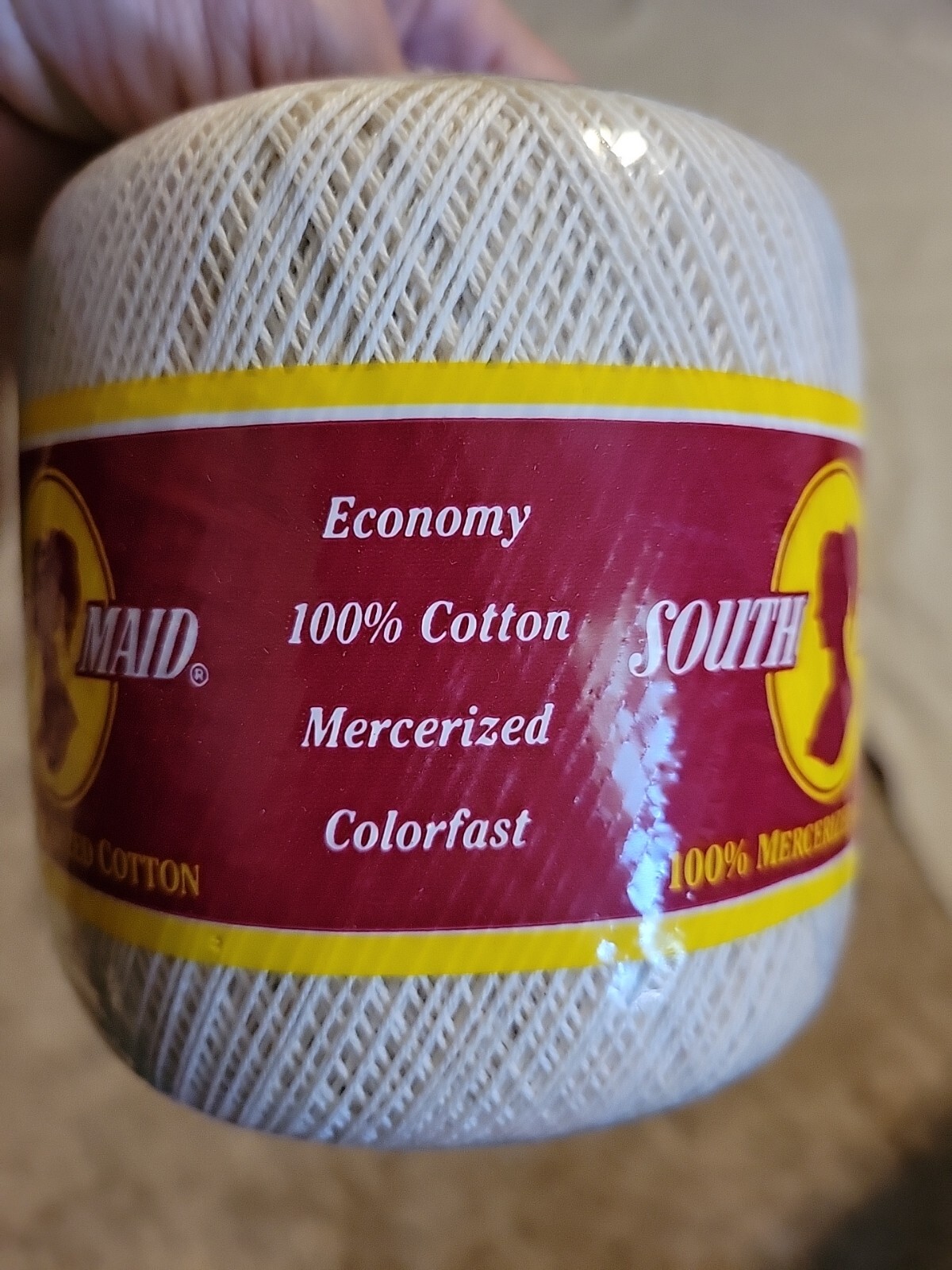 South Maid Crochet Thread Cotton Color 429(off Wht) 3 oz. Size 10 350