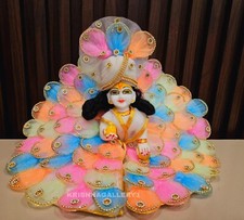 Laddu Gopal Kanha ji Fancy Dress Multicolor with Pagdi Combo Set size 4 no