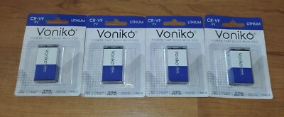4x VONIKO Batterie Lithium 9V Block E-Block CR-V9 /CRV9 9V NEU und OVP