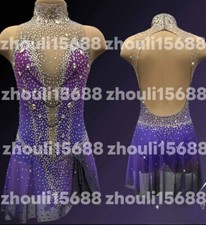 New ice figure skating dress Baton rotating dress custom size