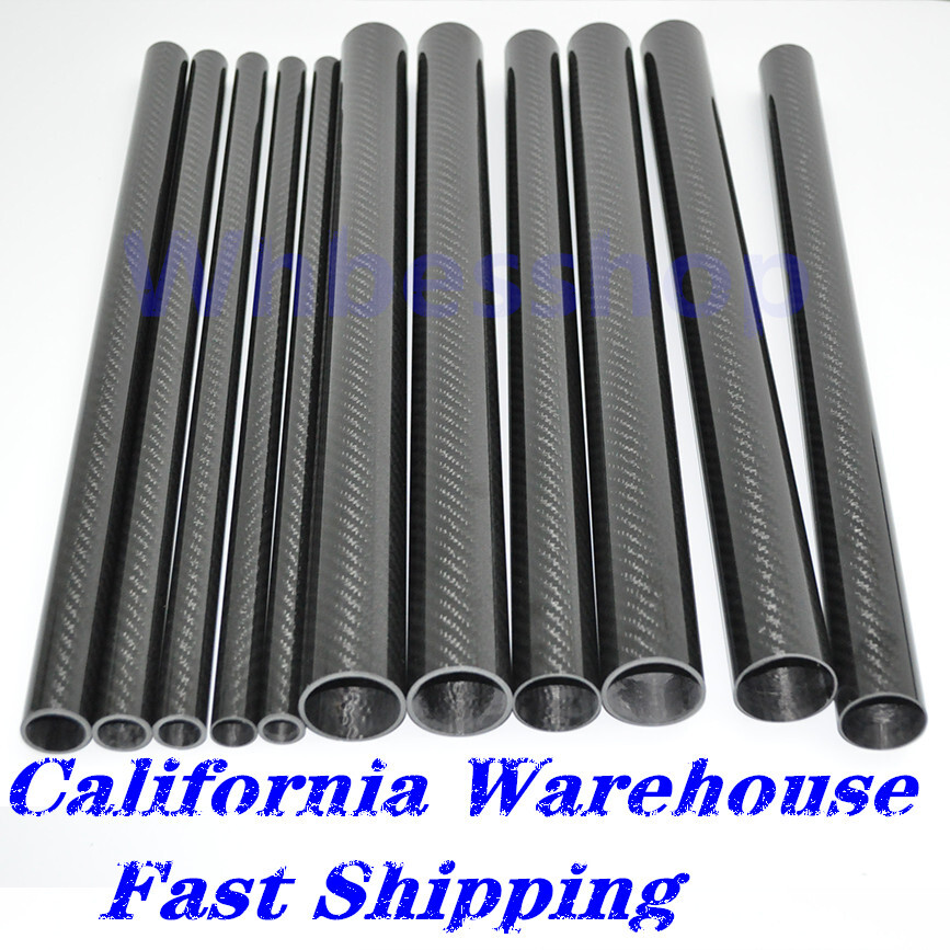 1000mm Length Carbon Fiber 3K Carbon Fiber Tube - Multiple Sizes (5mm ...